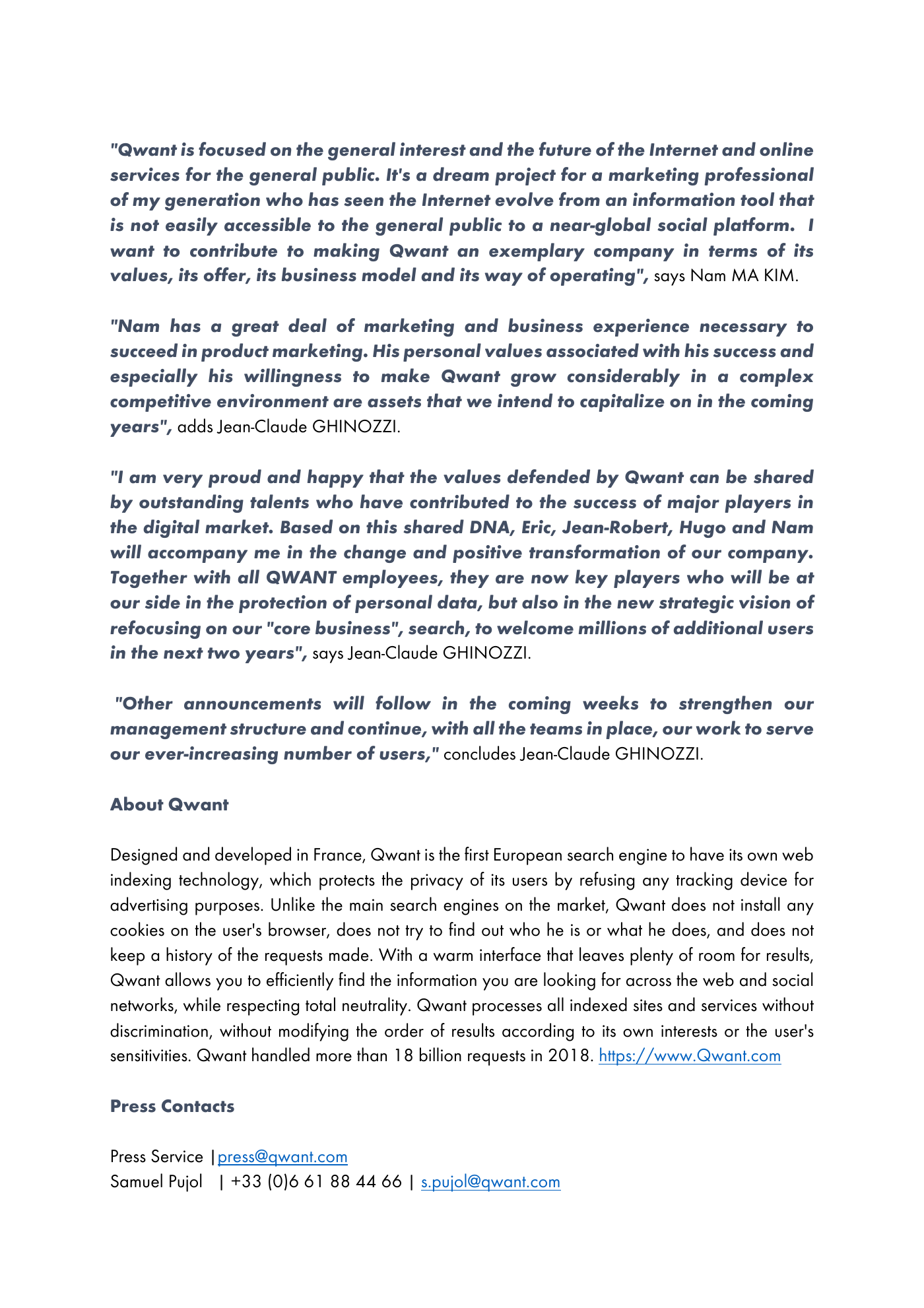 Capture 005 - Constitution de la Leadership Team de Qwant en 2020 - page 3 sur 4
