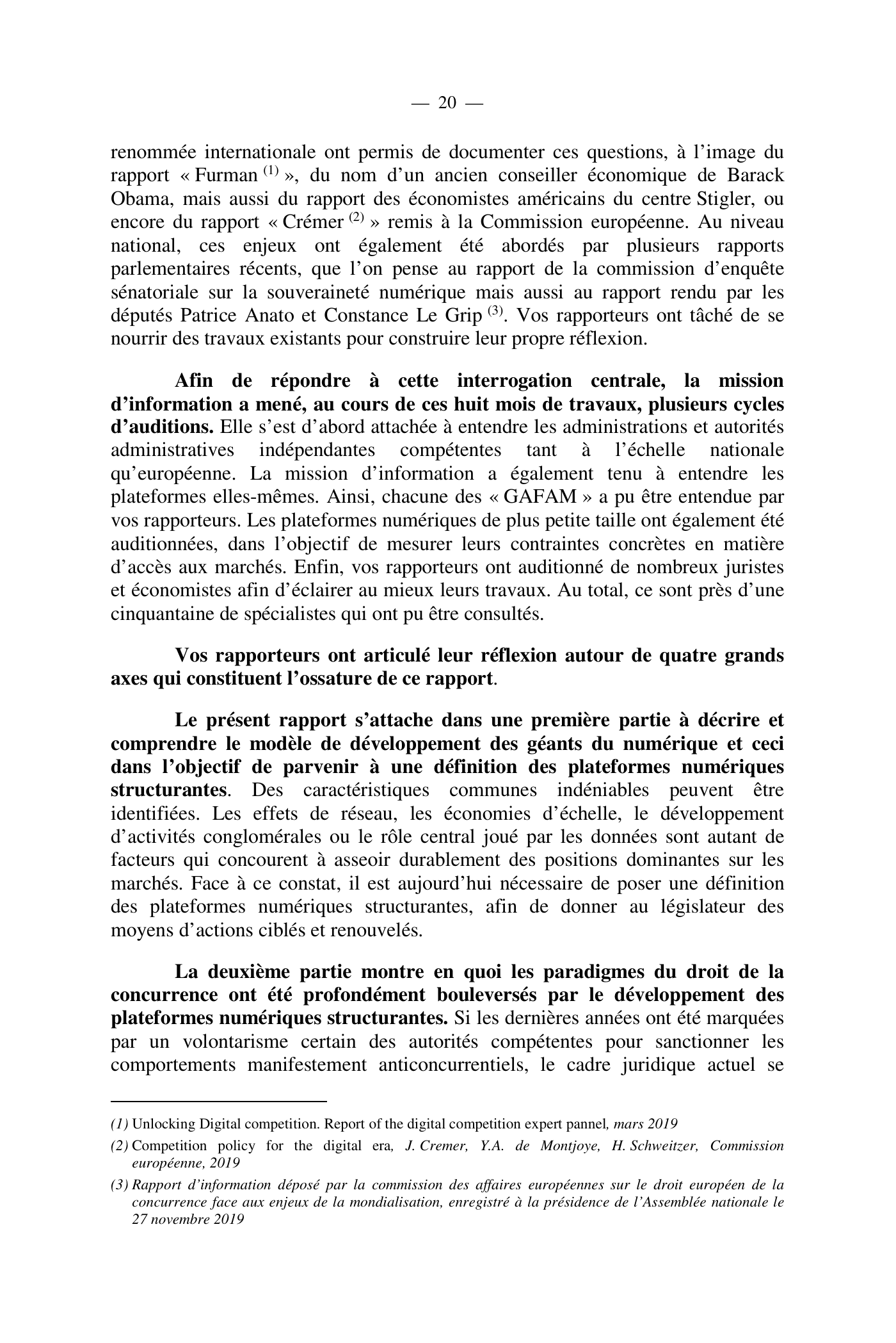 Capture 015 - Rapport de l'Assemblée nationale de 2020 - page 20 sur 104