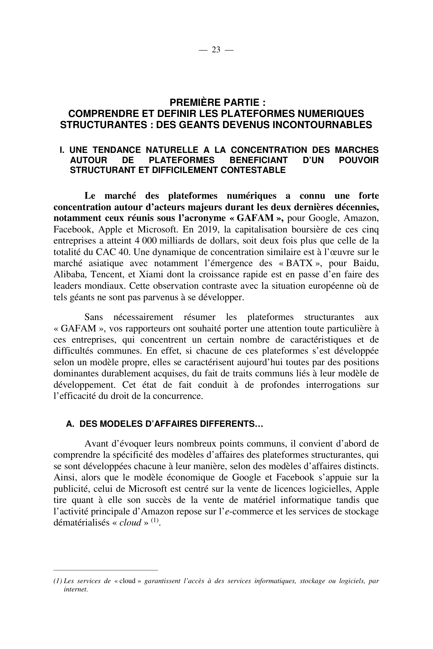 Capture 015 - Rapport de l'Assemblée nationale de 2020 - page 23 sur 104