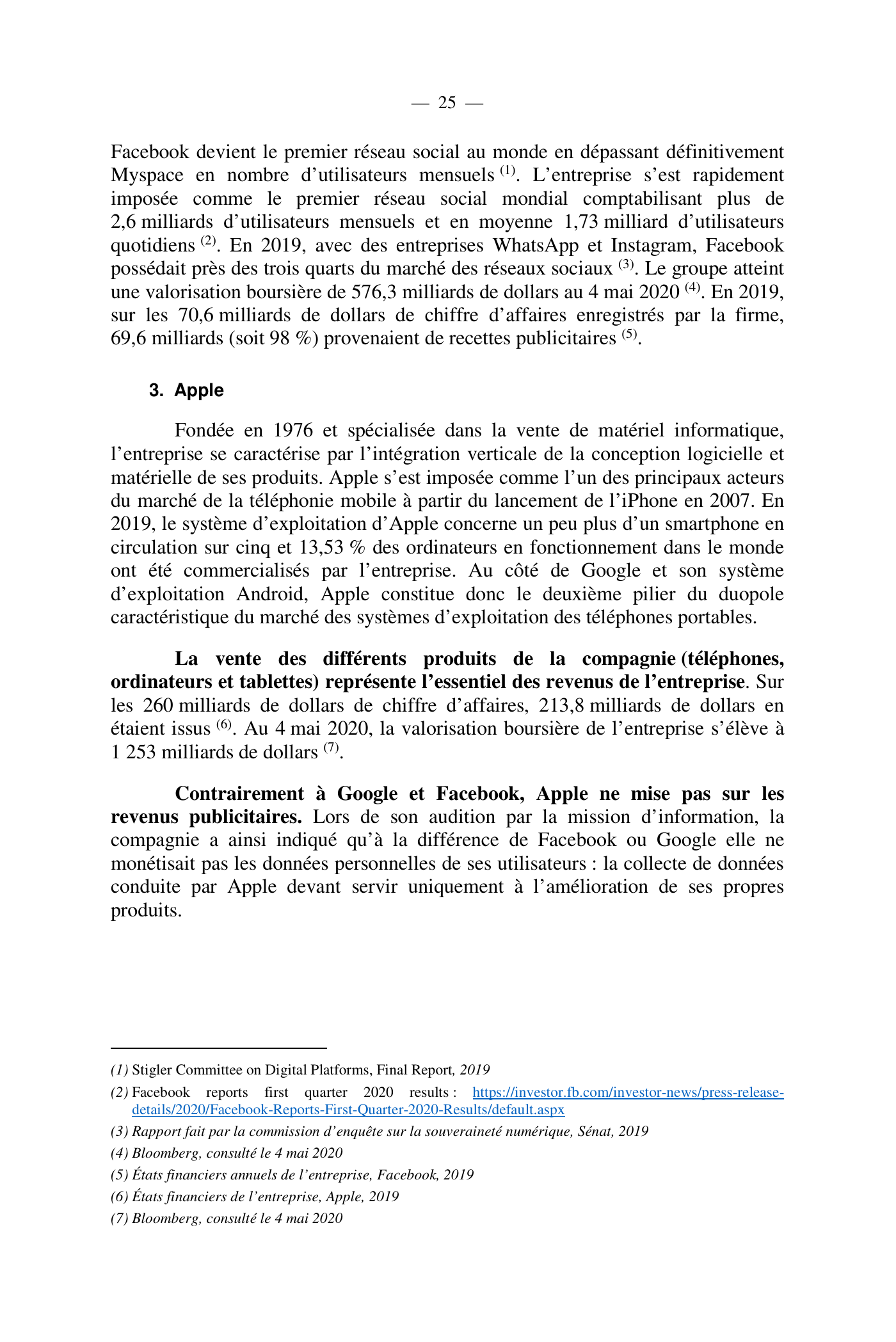 Capture 015 - Rapport de l'Assemblée nationale de 2020 - page 25 sur 104