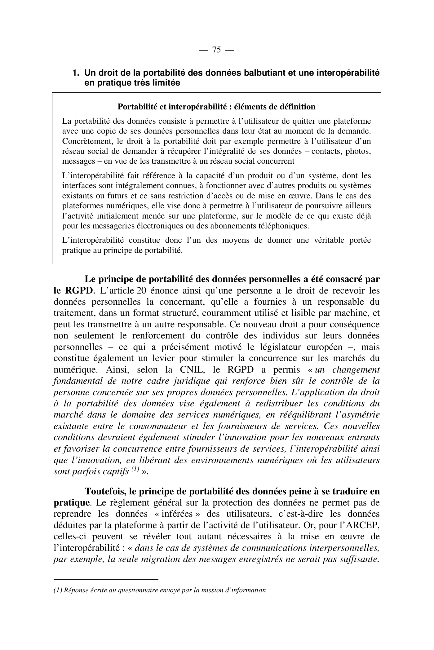 Capture 015 - Rapport de l'Assemblée nationale de 2020 - page 75 sur 104