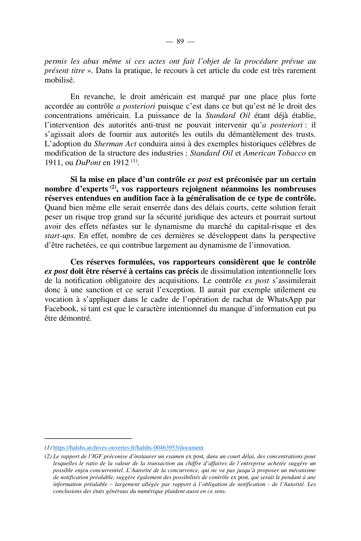 Capture 015 - Rapport de l'Assemblée nationale de 2020 - page 89 sur 104