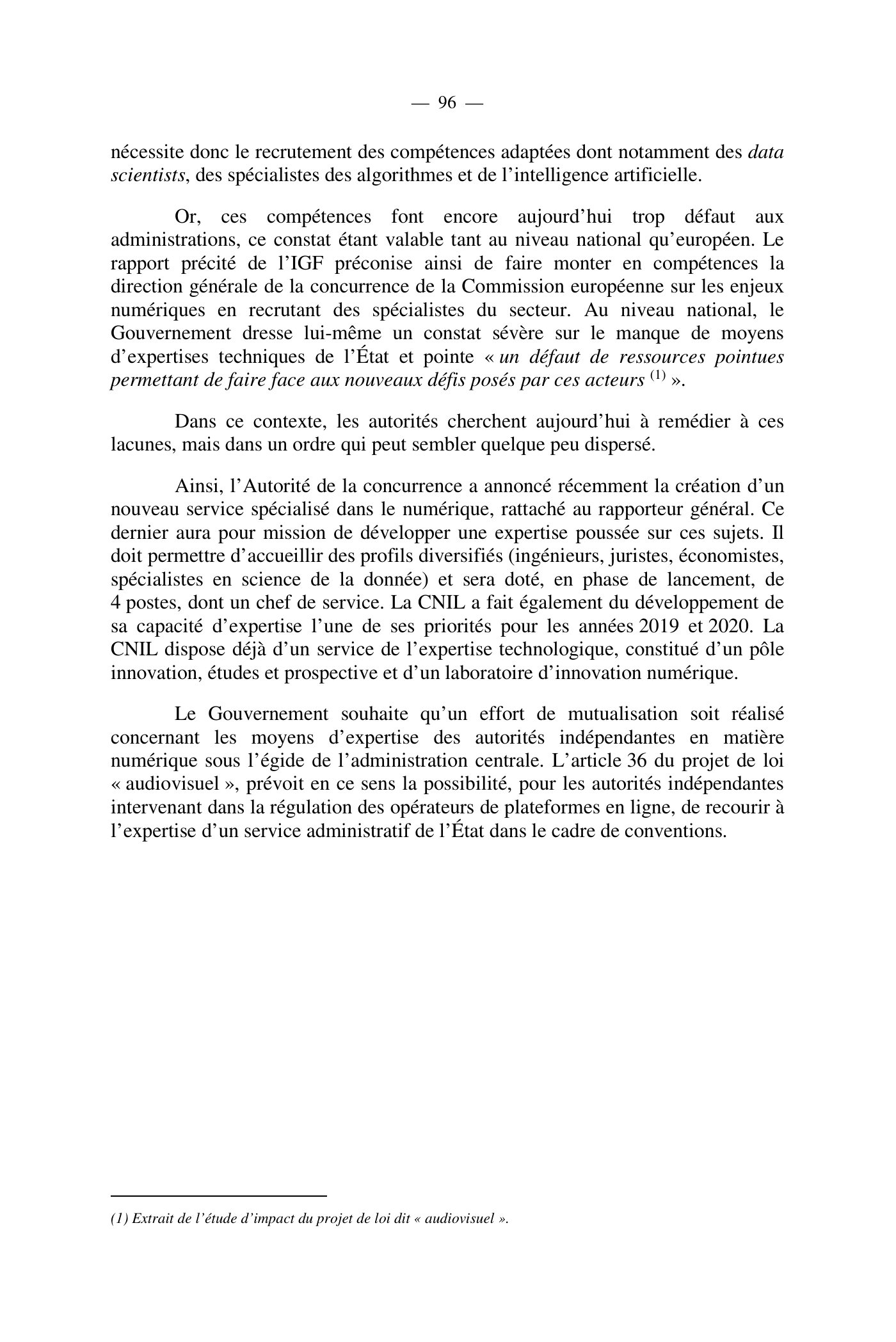 Capture 015 - Rapport de l'Assemblée nationale de 2020 - page 96 sur 104