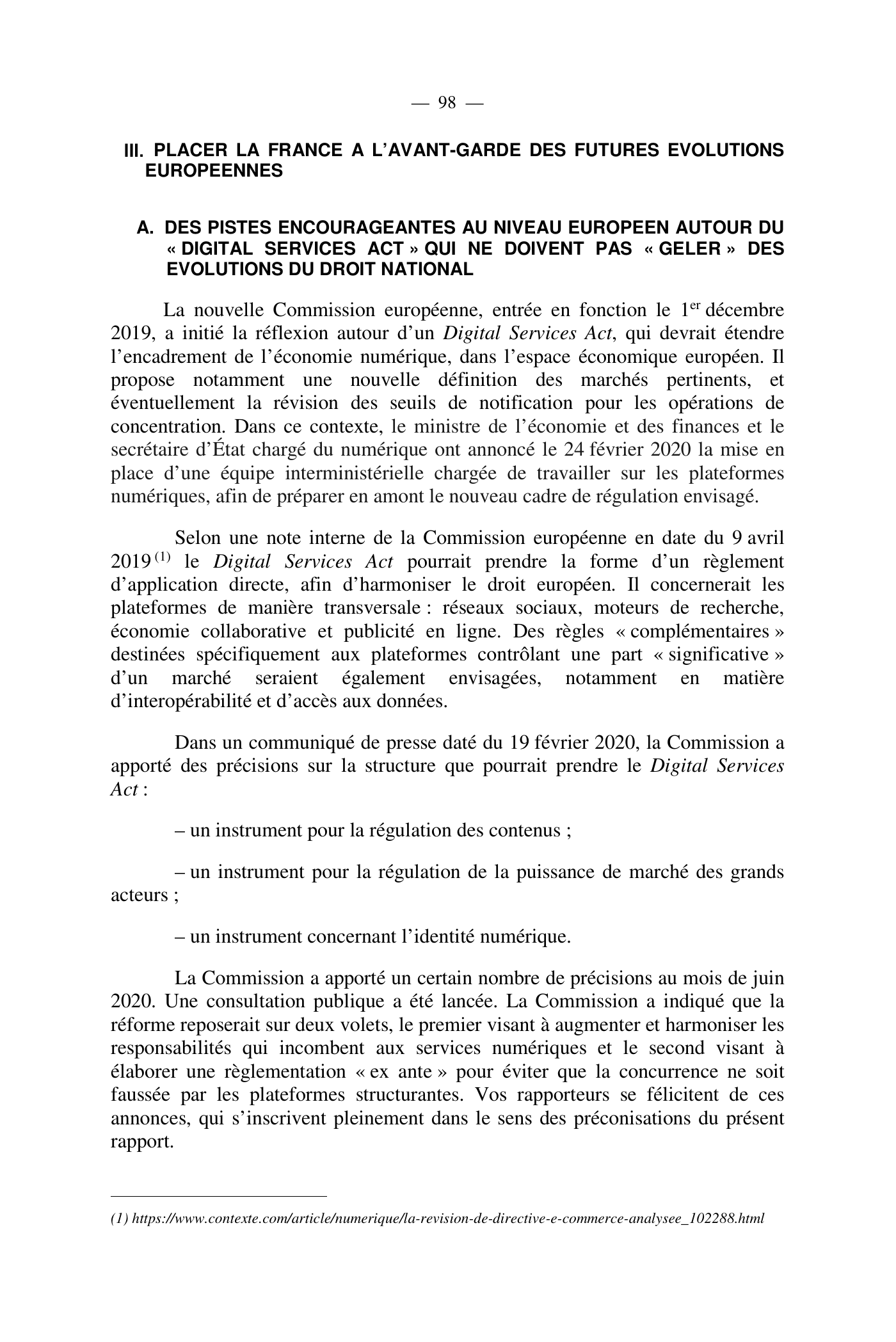 Capture 015 - Rapport de l'Assemblée nationale de 2020 - page 98 sur 104