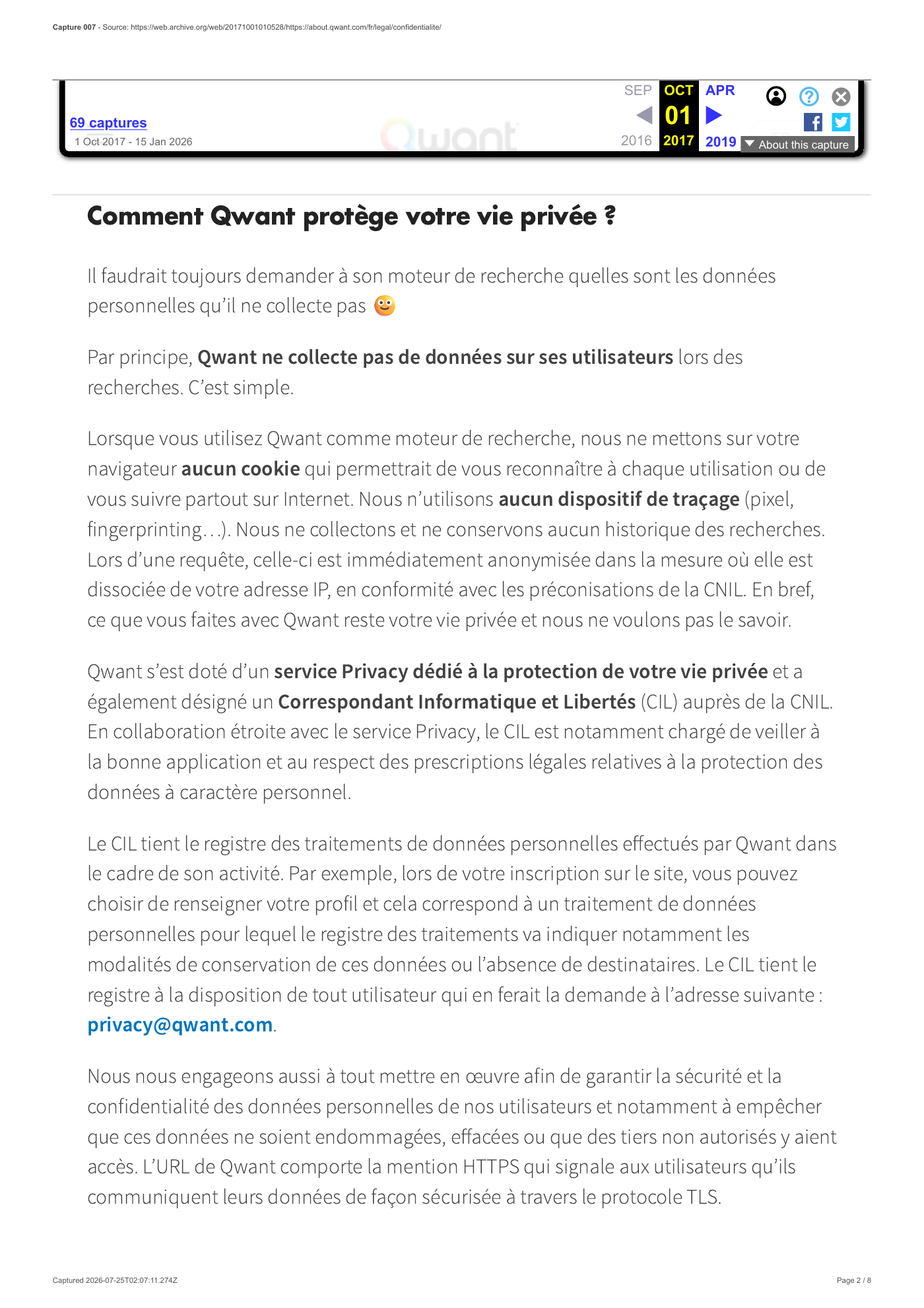 Capture 007 - Politique de protection des données du 1er octobre 2017 - page 2 sur 8