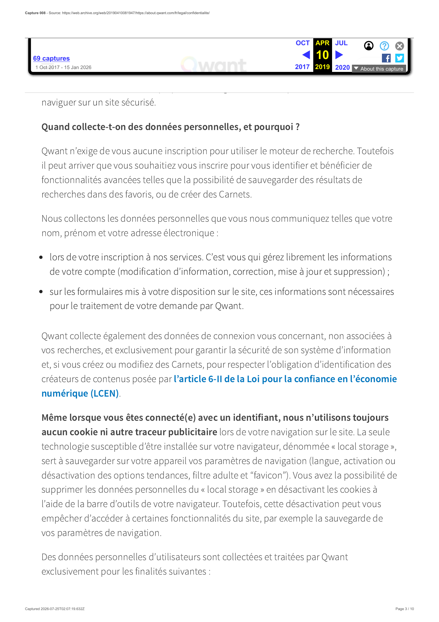 Capture 008 - Politique de confidentialité du 10 avril 2019 - page 3 sur 10