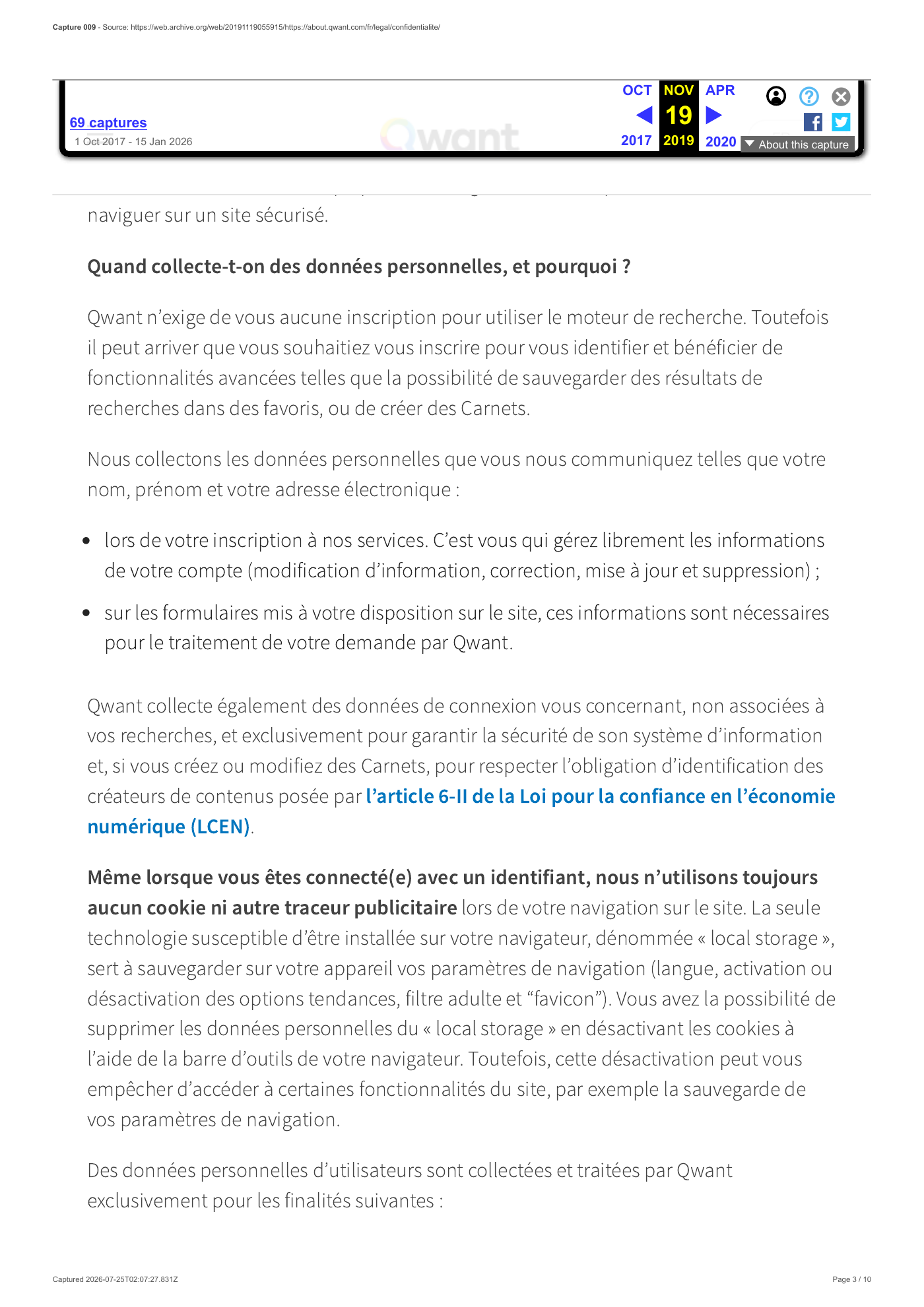 Capture 009 - Politique de confidentialité du 19 novembre 2019 - page 3 sur 10