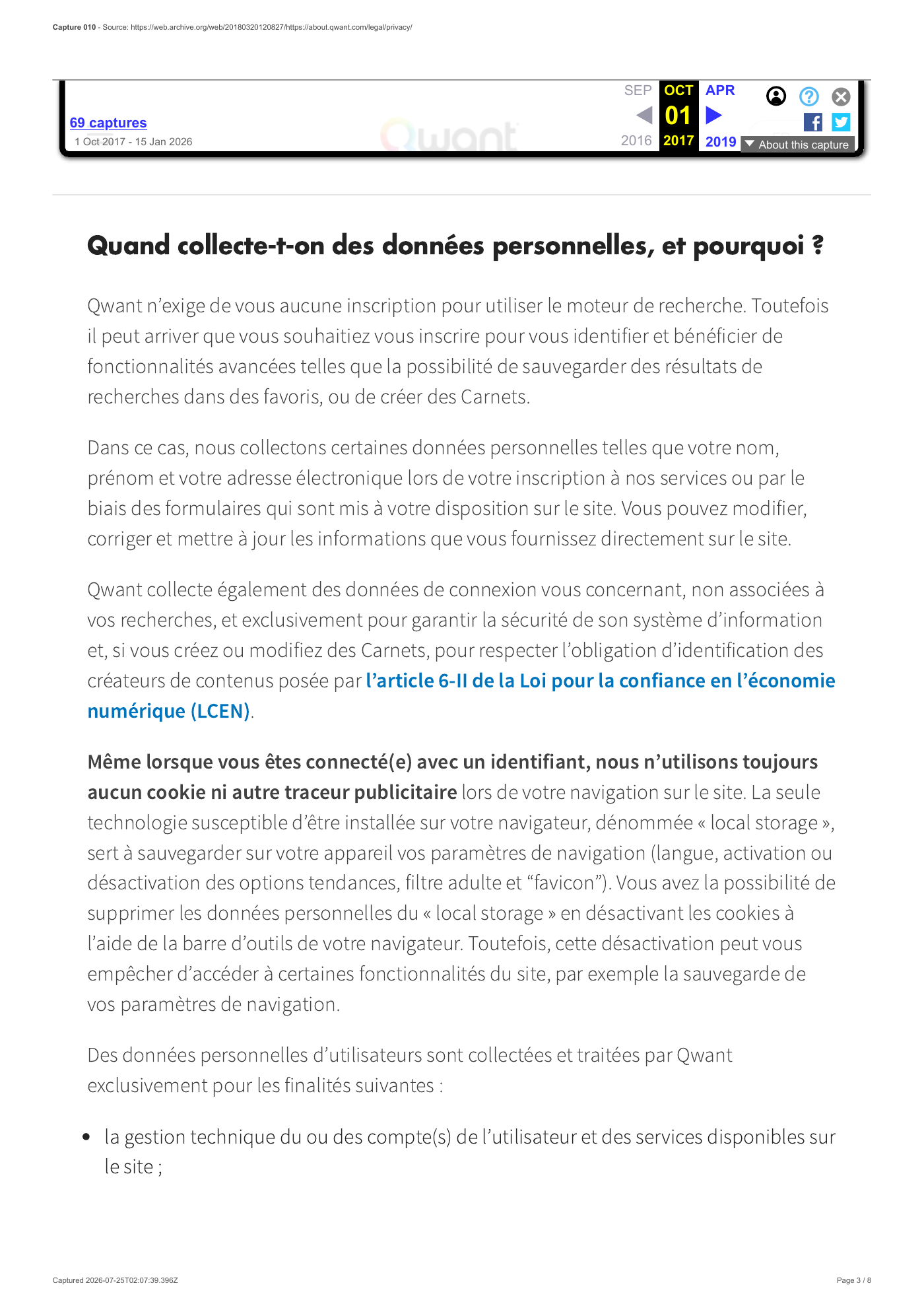 Capture 010 - Politique de protection des données anglaise du 20 mars 2018 - page 3 sur 8