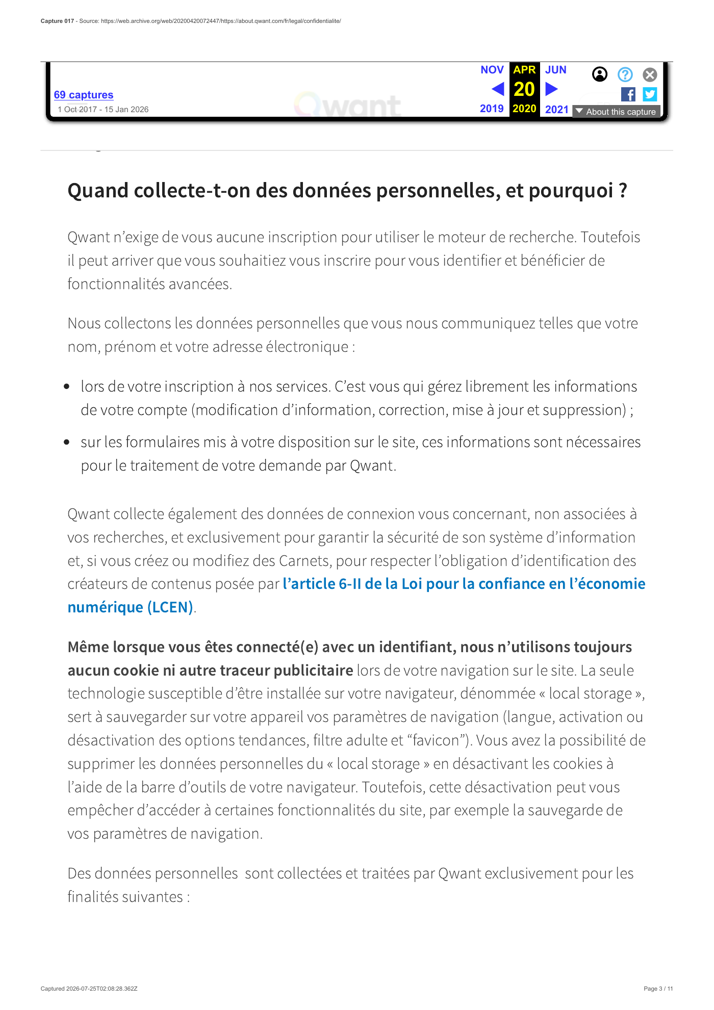Capture 017 - Politique de confidentialité du 20 avril 2020 - page 3 sur 11