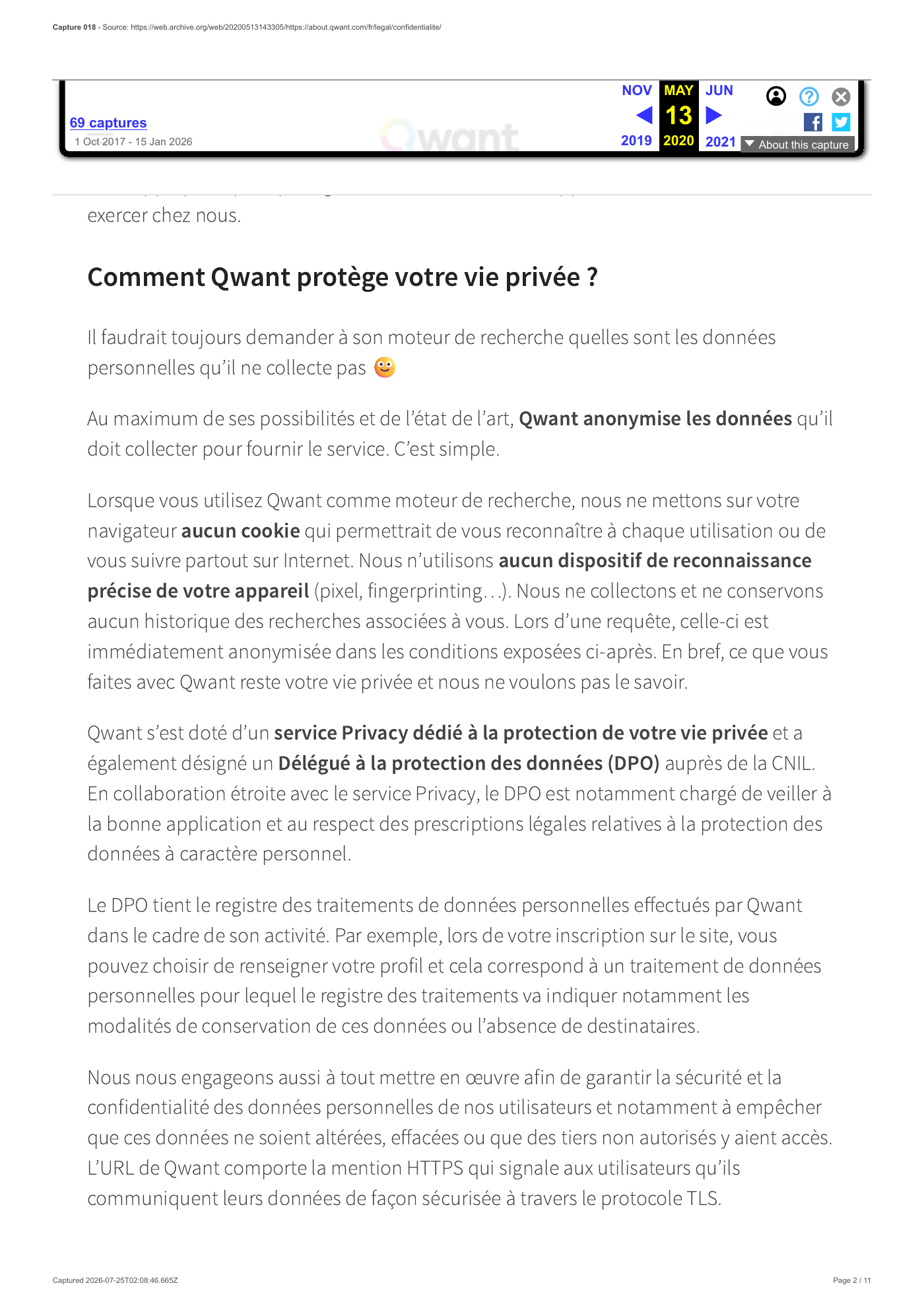 Capture 018 - Politique de confidentialité du 13 mai 2020 - page 2 sur 11
