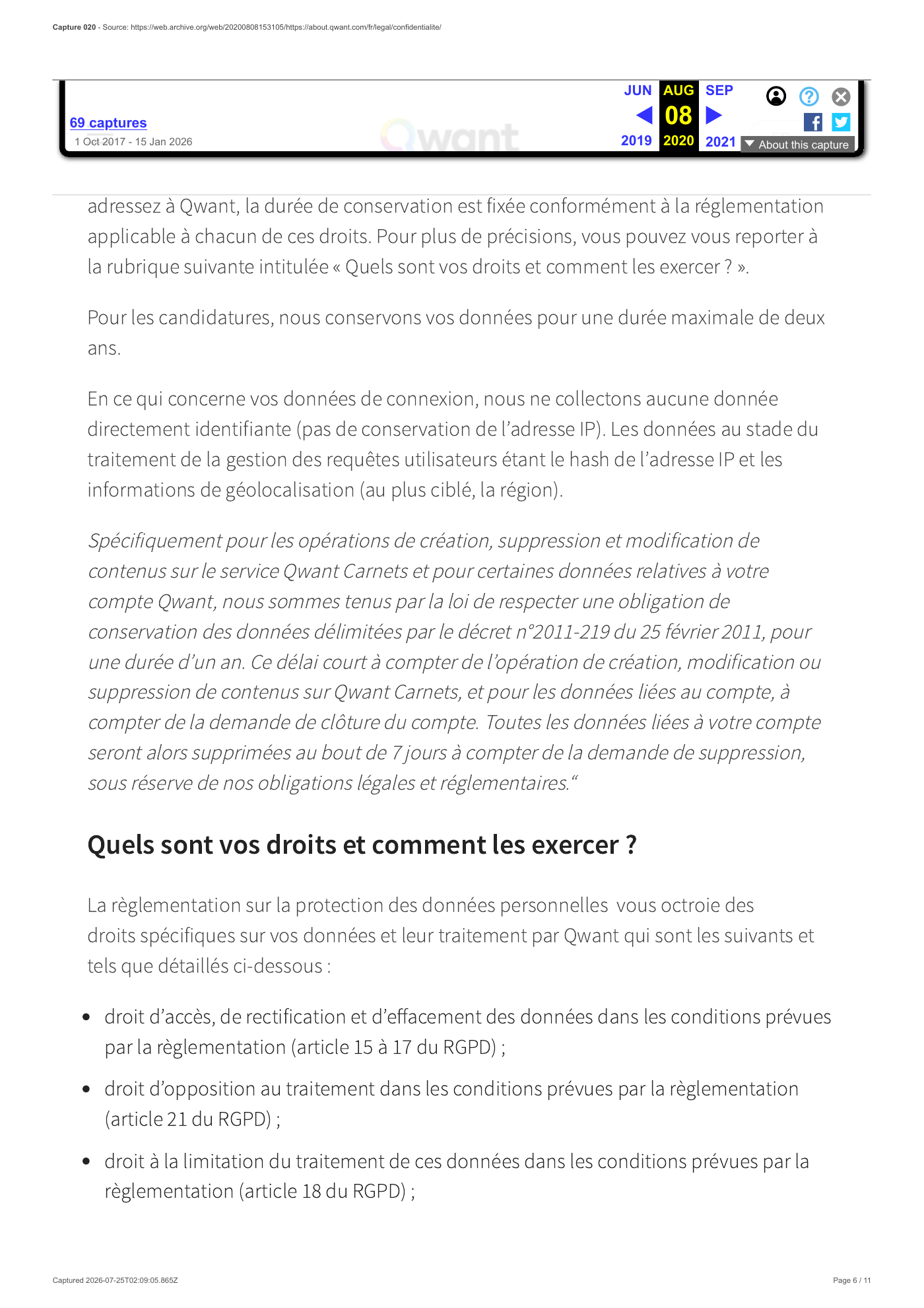 Capture 020 - Politique de confidentialité du 8 août 2020 - page 6 sur 11
