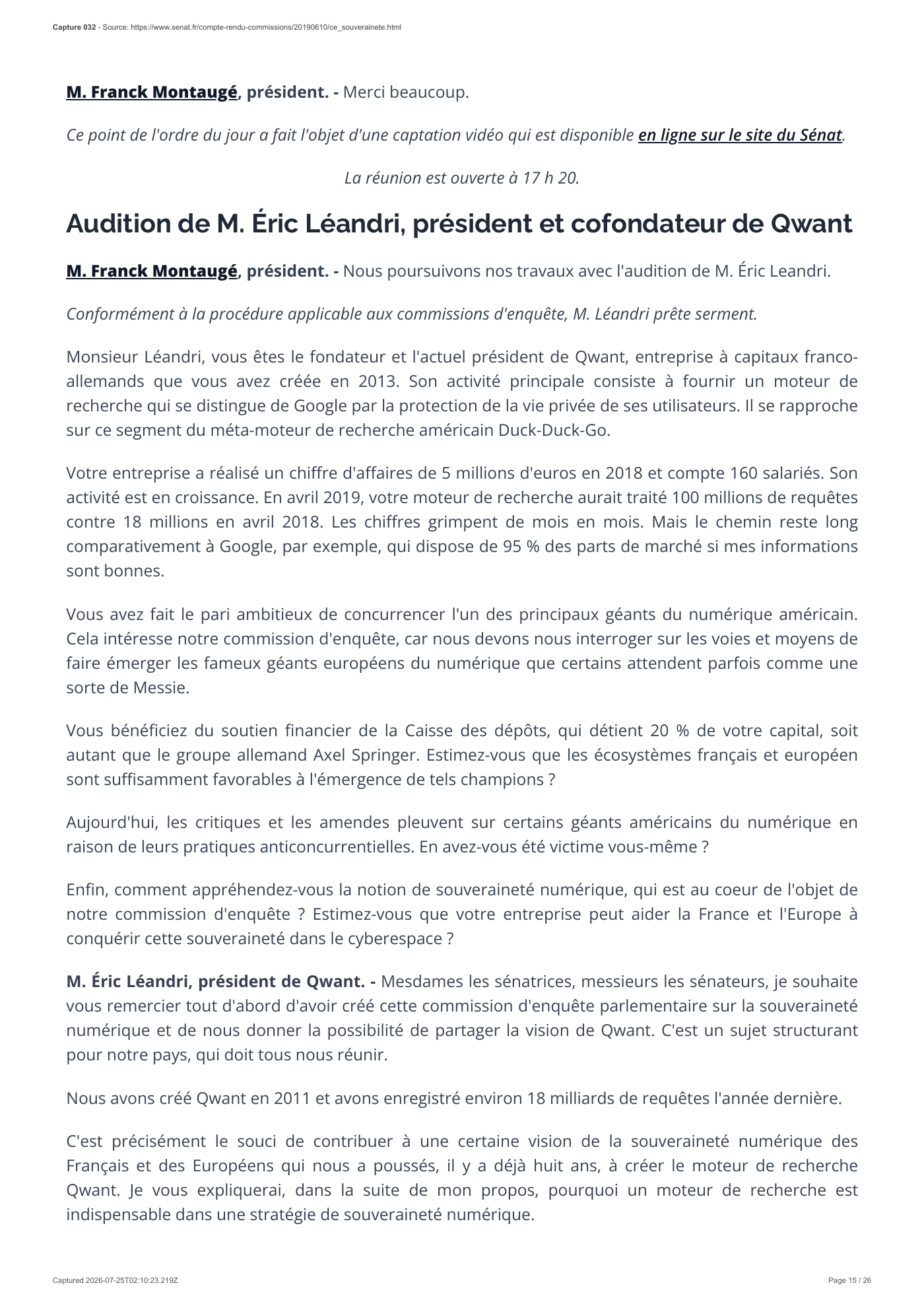 Capture 032 - Audition d’Éric Léandri devant le Sénat - page 15 sur 26