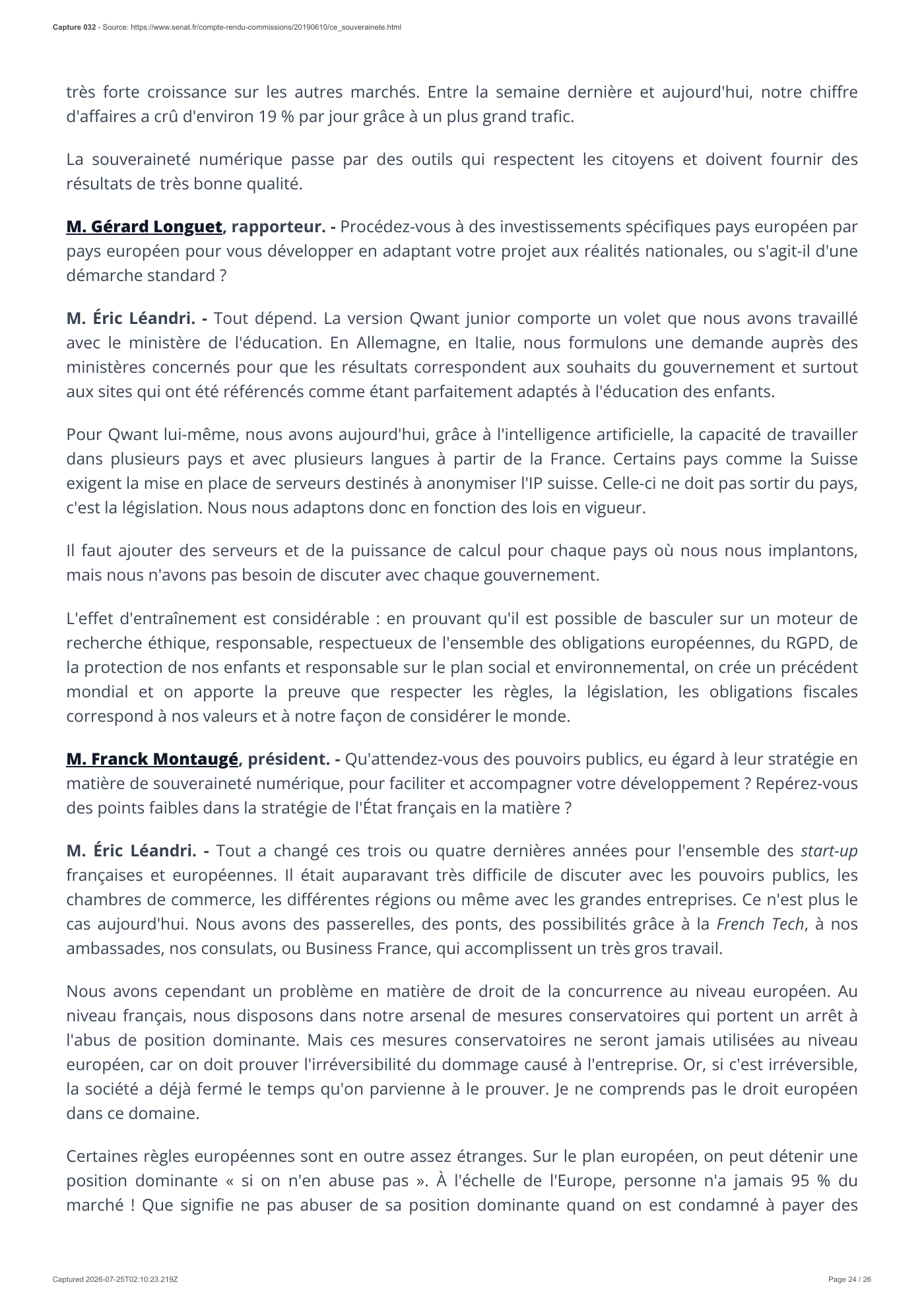 Capture 032 - Audition d’Éric Léandri devant le Sénat - page 24 sur 26