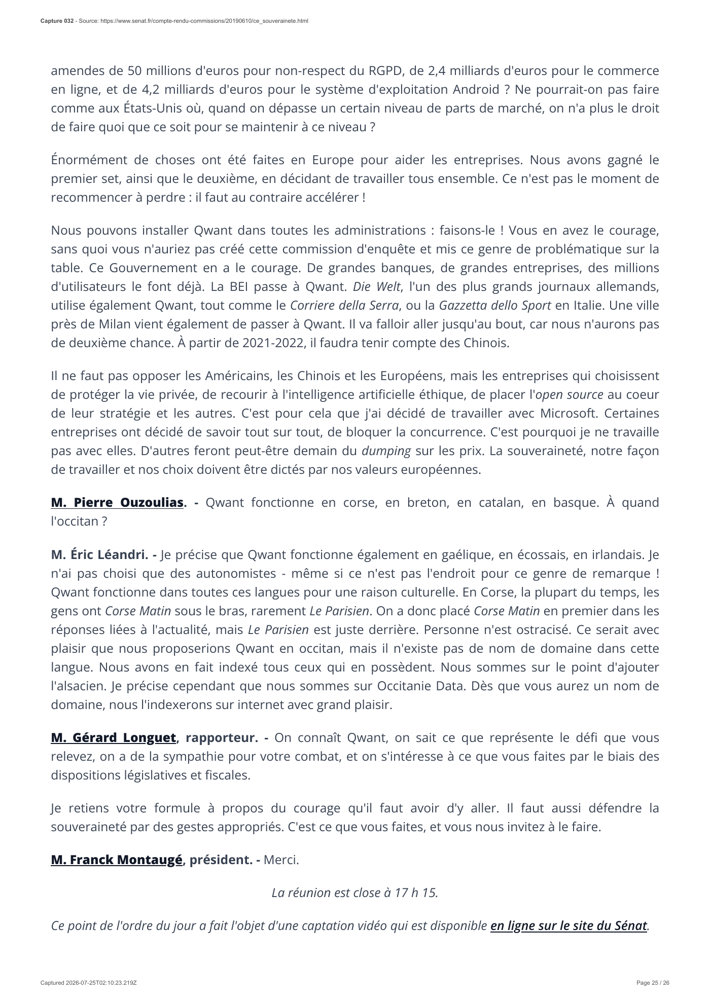 Capture 032 - Audition d’Éric Léandri devant le Sénat - page 25 sur 26