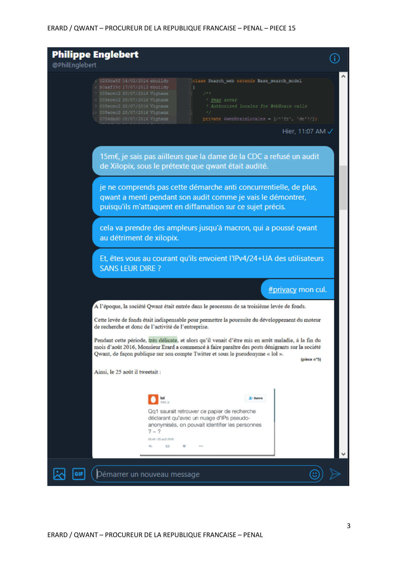 Discussion avec Philippe Englebert - page 3 sur 10