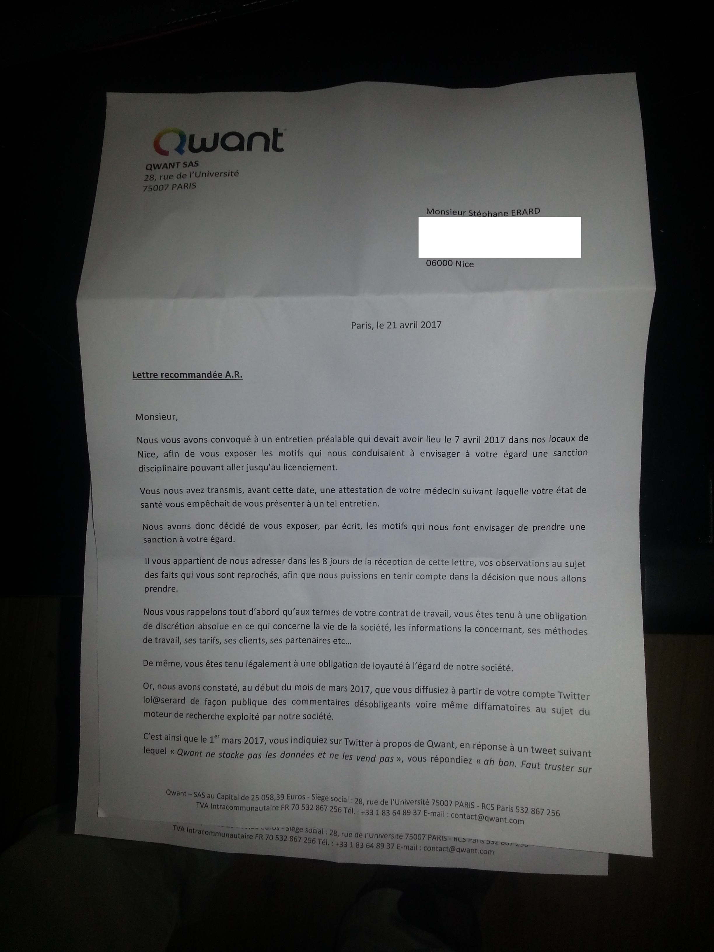 Stéphane Erard — Ingénieur Qwant, lanceur d'alerte