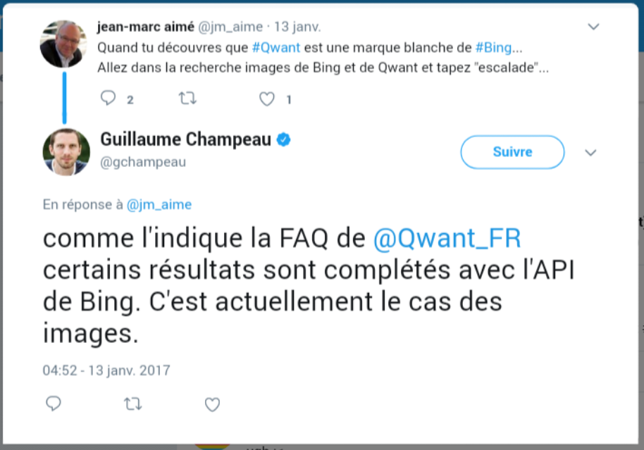 Champeau tweet sur API Bing 2017