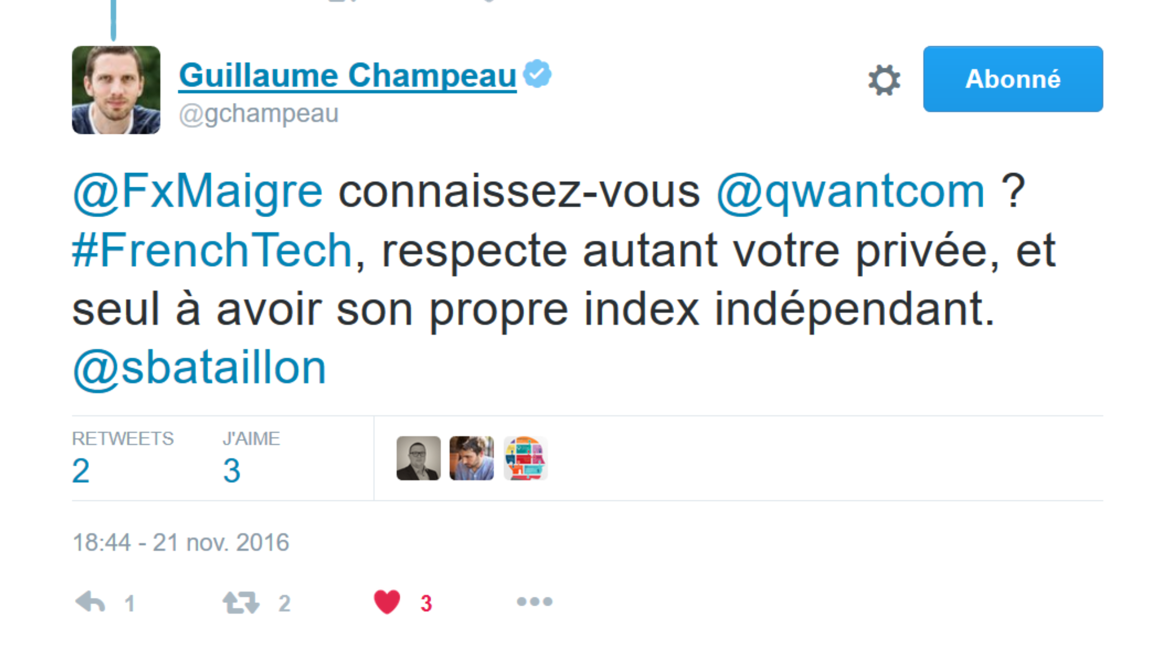 Champeau tweet index indépendant 2016