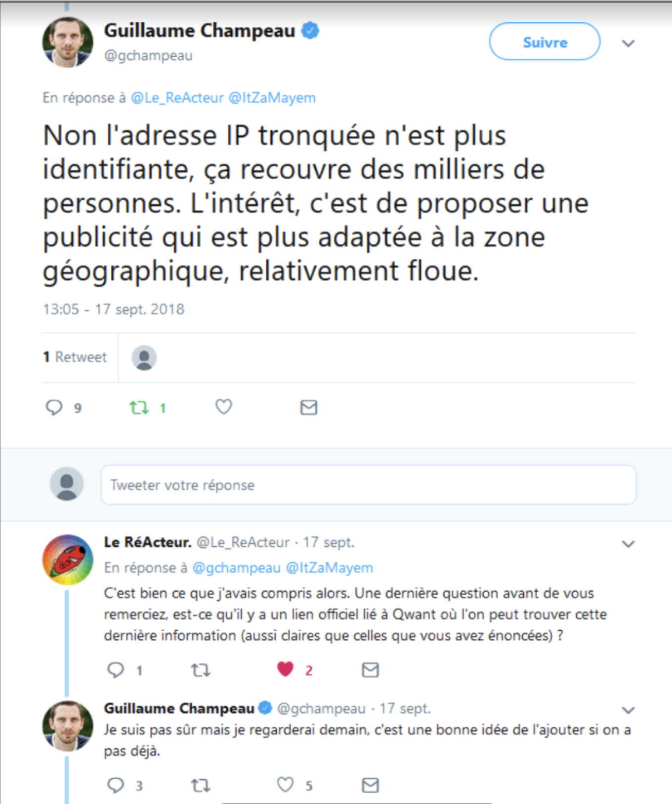 Champeau tweet IP tronquée 2018