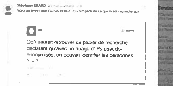 Tweet du 13 septembre 2018 — reproduction figurant dans le procès-verbal de constat, pièce n° 6, p. 11.