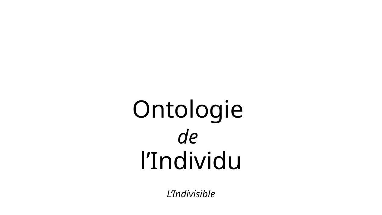 Titre Ontologie de l'Individu / L'Indivisible