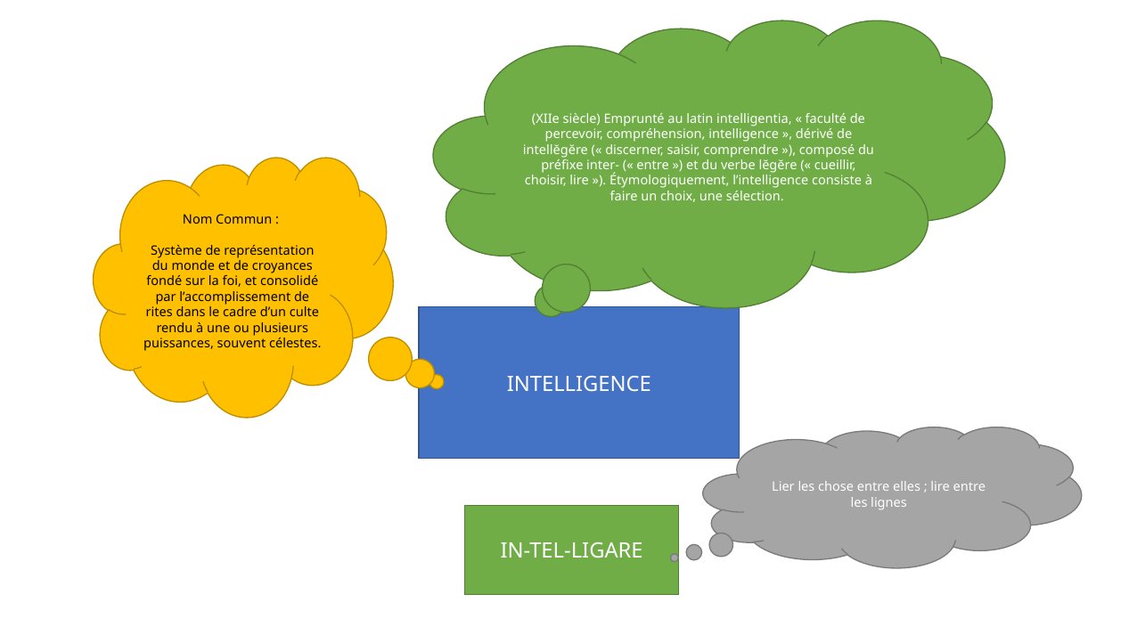 Intelligence : IN-TEL-LIGARE